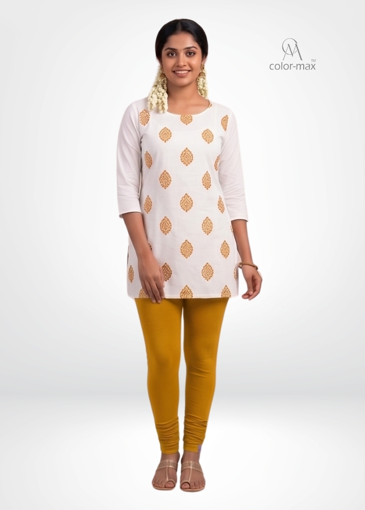 MUSTED - Premium Cotton Lycra Chudi Leggings